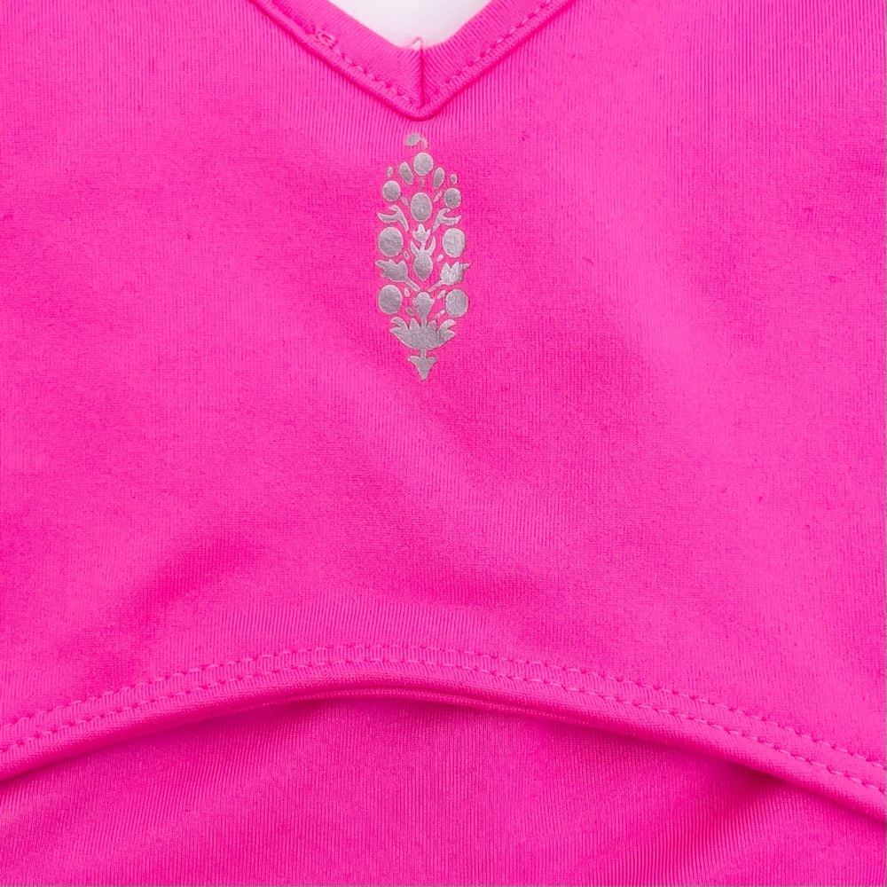 NWT Free People Movement Virgo Performance Yoga Crop Top in Tropical Pink *RARE* - Picture 5 of 10